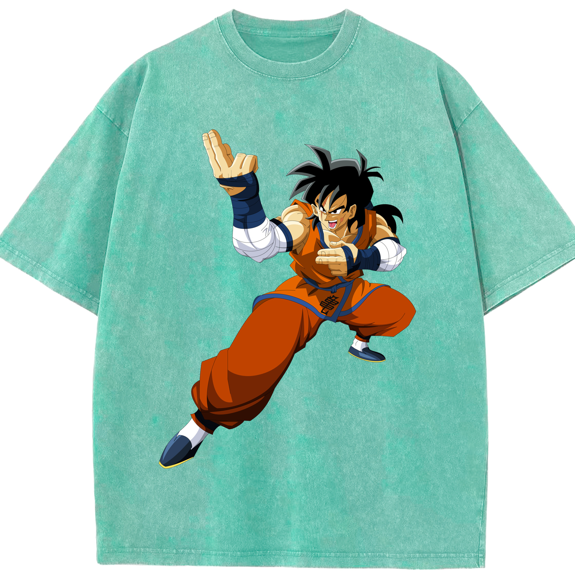 （画像用） ドラゴンボール ヤムチャ DRAGON BALL Yamcha 綿100% ヴィンテージ風 半袖Tシャツ（フロントプリント）